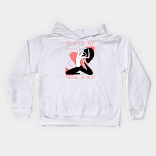 Inhale Love Exhale Peace Kids Hoodie